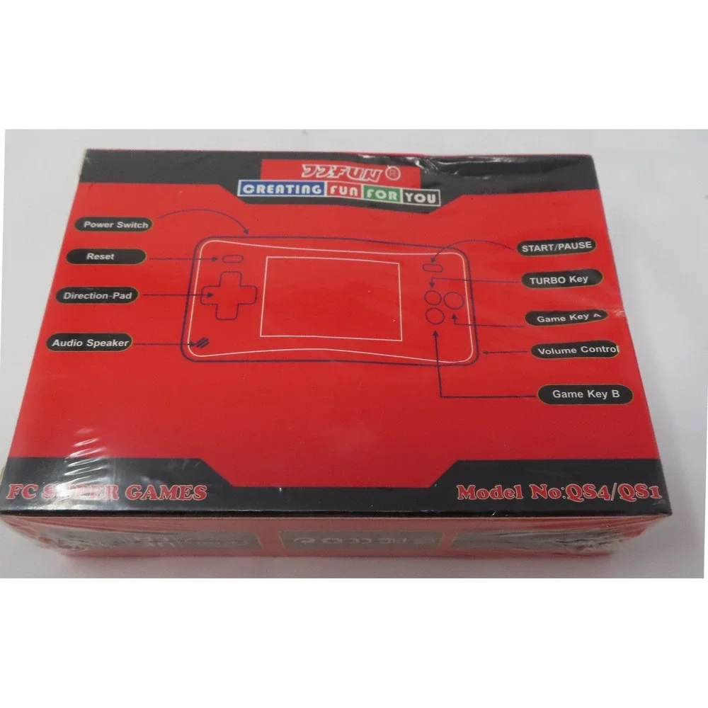 JJFUN Portable Handheld Game Console Built-in Classic Games Black QS4 QS1 New‎